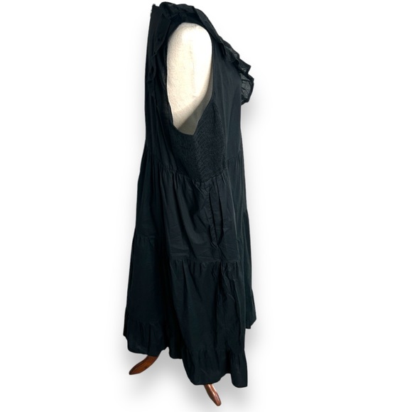 NWT J. Crew V-Neck Smocked Midi Dress Plus Size 20 Ruffle Peasant Cotton NEW - Picture 6 of 10